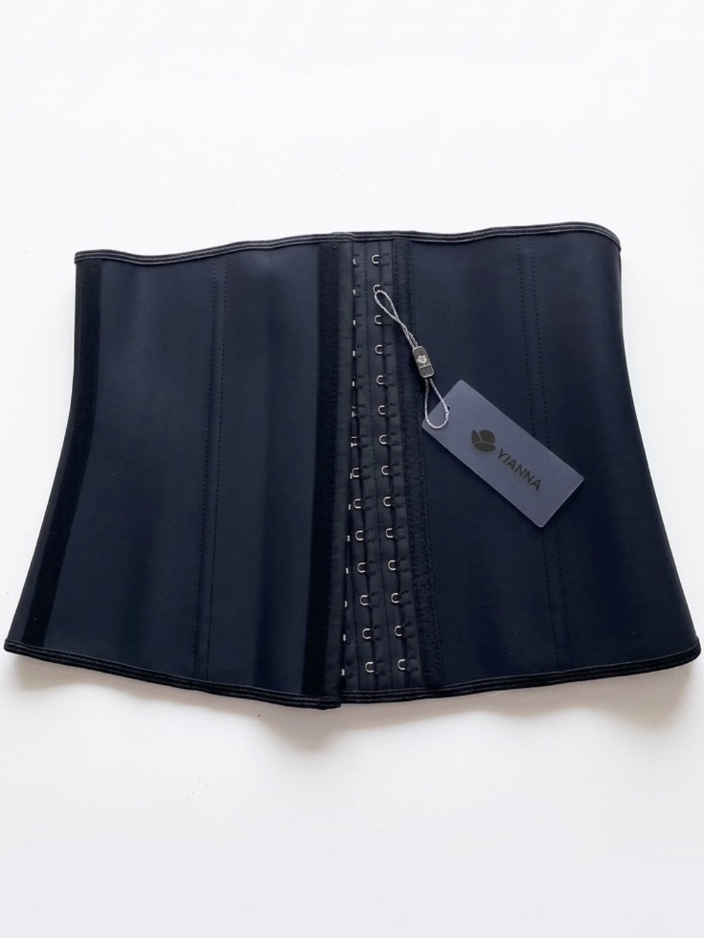 NWT Yianna Latex Waist Trainer Corset Black Women’s Large